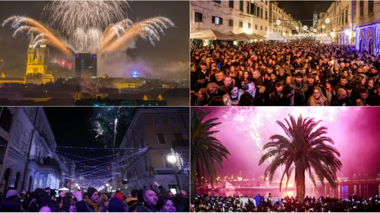 Kako smo dočekali 2020. - Deseci tisuća ljudi na ulicama i trgovima, spektakularan vatromet u Zagrebu!