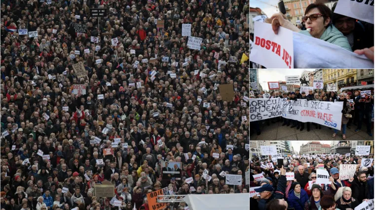 'Dosta je kriminalnog GUP-a i kriminalnog vođenja grada'; Prosvjednici poslali i jasnu poruku HDZ-u