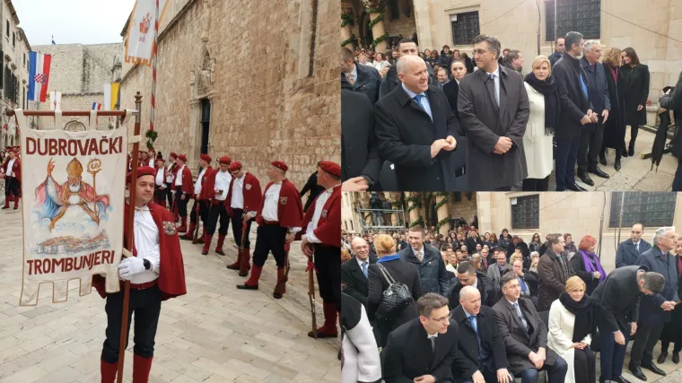 FOTO Plenković i Grabar Kitarović zajedno na obilježavanju sv. Vlaha, pogledajte tko je jo&scaron; do&scaron;ao