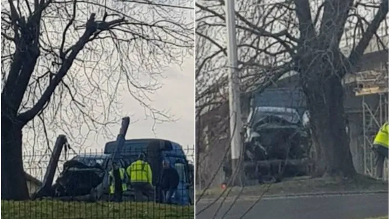 Prednji kraj auta potpuno smrskan, a vozač je u bolnici