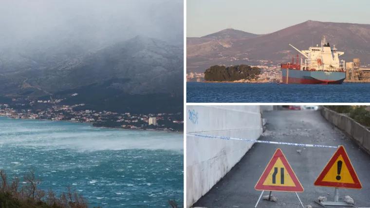 Olujna bura ru&scaron;ila stabla, nosila panoe i fasade, u Ka&scaron;telanskom zaljevu nasukao se tanker