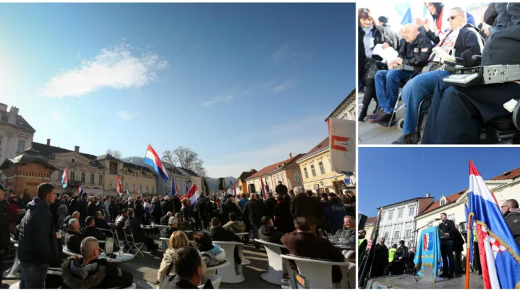 Prosvjed branitelja u Samoboru protiv Beljaka: 'Cilj nam je zaustaviti građanski rat koji se događa'