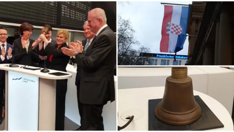 Pogledajte kako je predsjednica zazvonila na burzi u Frankfurtu