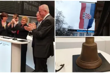 Pogledajte kako je predsjednica zazvonila na burzi u Frankfurtu