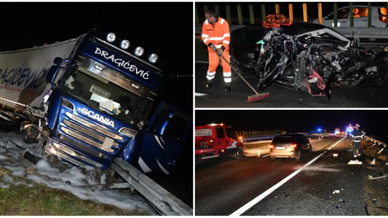 Stravična nesreća na autocesti u Slavoniji: U sudaru s kamionom stradao bračni par