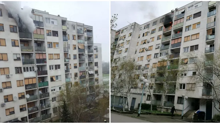 Požar u Novom Zagrebu: Gori stan u Sloboštini, na terenu vatrogasci i policija