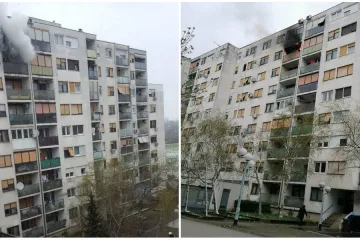 Požar u Novom Zagrebu: Gori stan u Sloboštini, na terenu vatrogasci i policija
