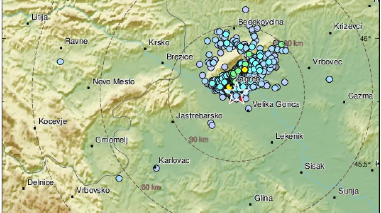 Tlo u Zagrebu se ponovno trese: Potres je bio magnitude 2,3 po Richteru!