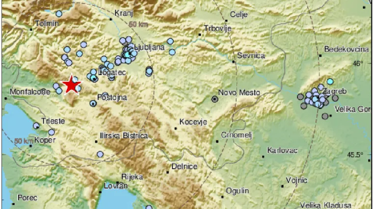 Potres od 3,3 Richtera iza 18 sati pogodio Sloveniju: Osjetili ga i u Zagrebu