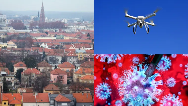 Osijek u borbi protiv koronavirusa koristi i dronove: RTL-ova ekipa provjerila kako to funkcionira