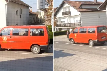 &Scaron;unku i jaja blagoslivljao iz vatrogasnog kombija