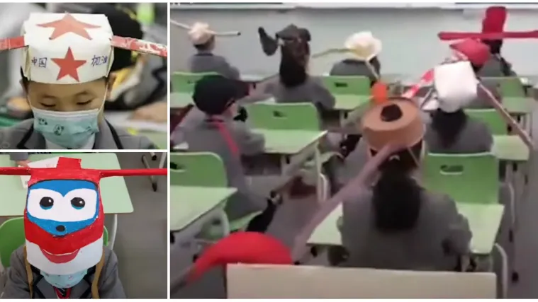 Mali &scaron;kolarci u Kini vratili se u klupe, ali s posebnim rekvizitom: 'To im pomaže da se naviknu'