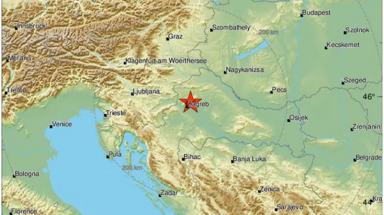 Grad je danas zatresao još jedan manji potres, epicentar ponovno na istom mjestu