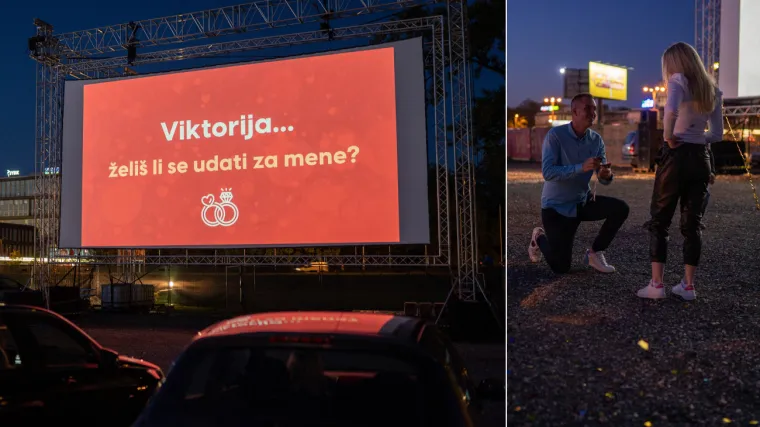 Odjednom su foršpani prekinuti, a jedan mladić je kleknuo pred svoju djevojku