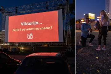 Odjednom su foršpani prekinuti, a jedan mladić je kleknuo pred svoju djevojku