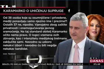 Karamarko o privođenju supruge: 'Zvoni zvono, na vratima tri osobe. Ovo je teatar apsurda!'