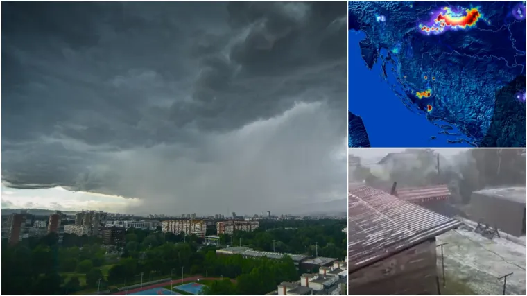 Nebo nad Zagrebom odjednom se zacrnilo, a onda je počelo... 2000 munja u sat vremena kod Varaždina