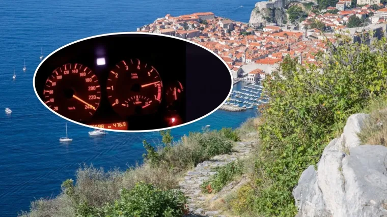 Nevjerojatna ludost: Na cesti kod Dubrovnika vozio 240 km/h i jo&scaron; se pohvalio snimkom!