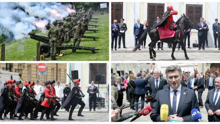 Hrvatska slavi Dan državnosti: S Medvedgrada ispaljeno 30 počasnih plotuna, MIG-ovi preletjeli Zagreb