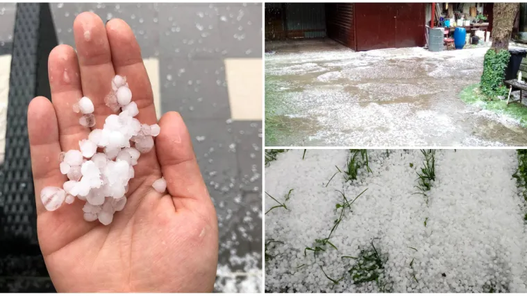 FOTO Grmljavinsko nevrijeme poharalo Međimurje: Puhao je jak vjetar, pala je i tuča