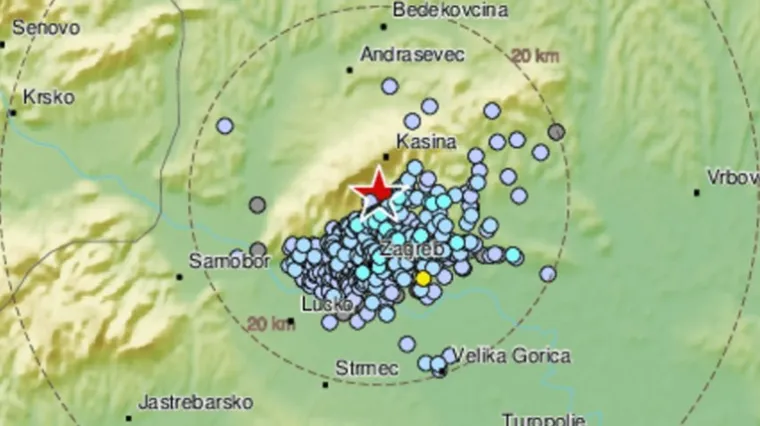 Slabiji potres ponovno zatresao Zagreb, epicentar je bio malo dalje od Marku&scaron;evca