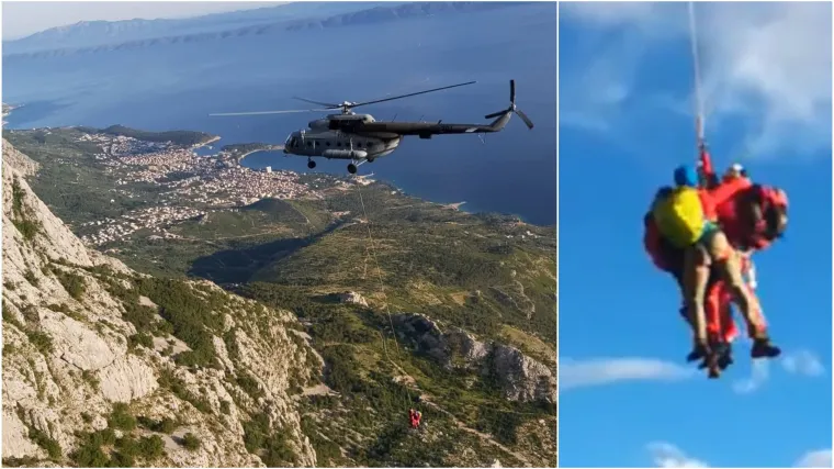 Na Biokovu u spektakularnoj akciji spasili penjače; 'Bilo je izuzetno te&scaron;ko, vjetar, uzak prostor...'