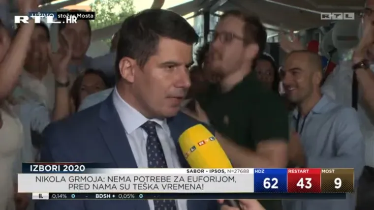 Grmoja: 'Nije nas iznenadio rezultat, ovo je budućnost Hrvatske'