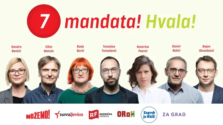 Možemo! zahvalio biračima: 'Nećemo vas razočarati, vi&scaron;e ni&scaron;ta u hrvatskoj politici neće biti isto'