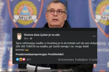 Šale na račun mjera Stožera ne prestaju: 'Recite da na svadbu dolaze turisti jer oni ne mogu dobit koronu'