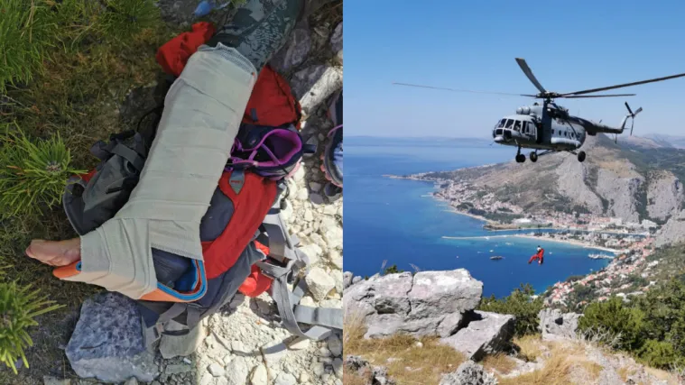 Stradala na Omi&scaron;koj Dinari: Ozlijedila nogu pa su je helikopterom prevezli u Split