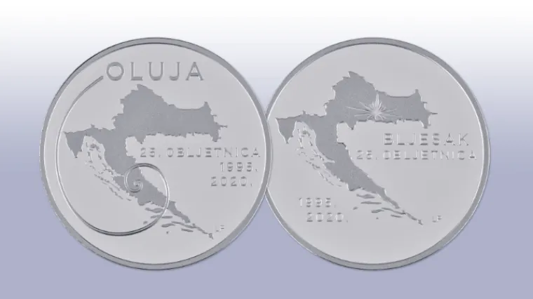 Od danas u prodaji: Povodom 'Oluje' izrađeni novi srebrnjaci, a evo po kojoj ih se cijeni može nabaviti