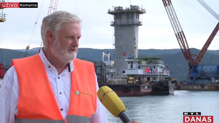 Ekipa RTL-a Danas na gradili&scaron;tu Pelje&scaron;kog mosta: 'Kasniji dolazak radnika iz Kine ne bi trebao utjecati na radove'