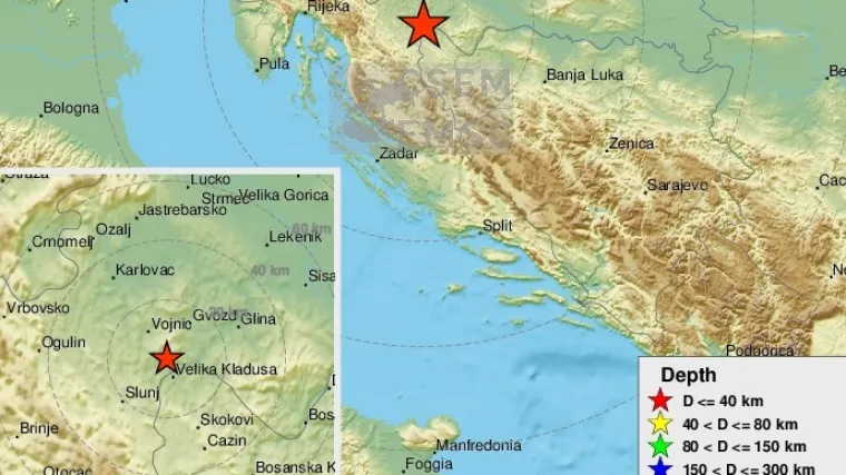 Potres jačine 3.2 po Richteru pogodilo sredi&scaron;nju Hrvatsku