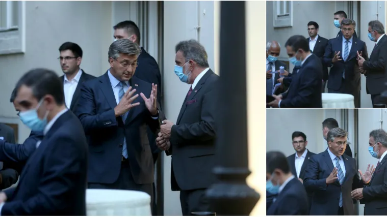 FOTO Plenković u žestokoj raspravi s Fuchsom: Nije mu dao do riječi, a onda se samo okrenuo i oti&scaron;ao