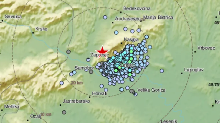 Slab potres u Zagrebu, ali mnogi građani su ga osjetili: 'Tutnjava, streslo je... Ba&scaron; je bilo neugodno'