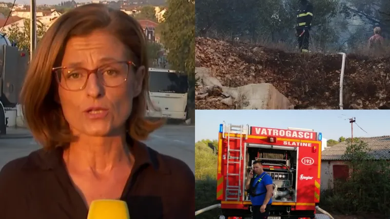 Buknuo drugi požar na Čiovu: 'Situacija je bila kritična. Neki mje&scaron;tani kažu da je možda i podmetnut'; Vatrogascima pomagao i bager