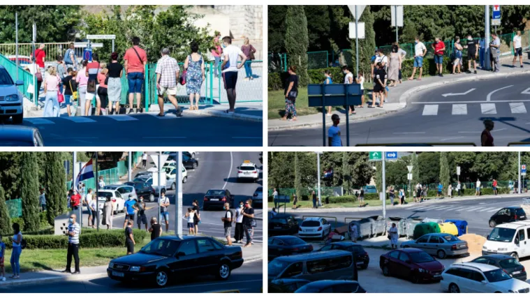 Brojke padaju, ali red je i danas ogroman: Gomila ljudi čeka testiranje na koronu u Splitu