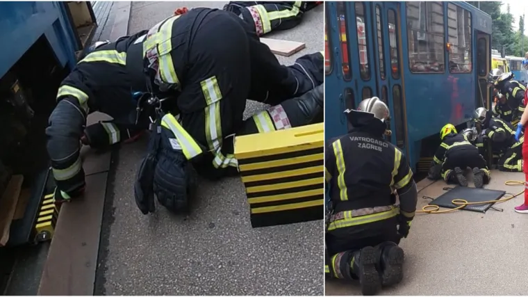 Drama u Mihanovićevoj: Vatrogasci spa&scaron;avali osobu koja je pala pod tramvaj!