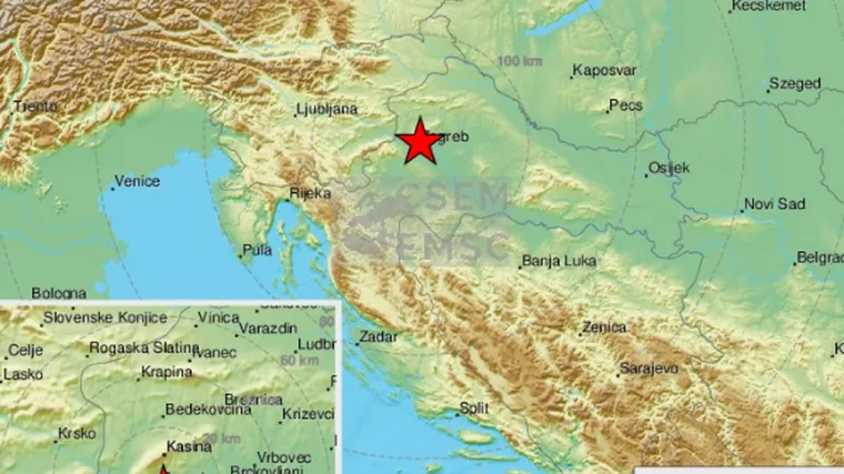 Zagreb opet podrhtava: Metropolu noćas uzdrmao potres od 2,2 po Richteru