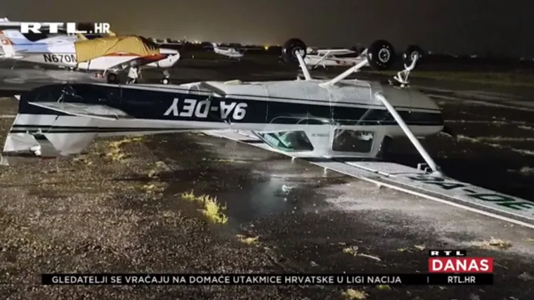 &Scaron;teta na Aerodromu Lučko jo&scaron; se zbraja: Nastradala tri aviona i četiri helikoptera, letio krov hangara