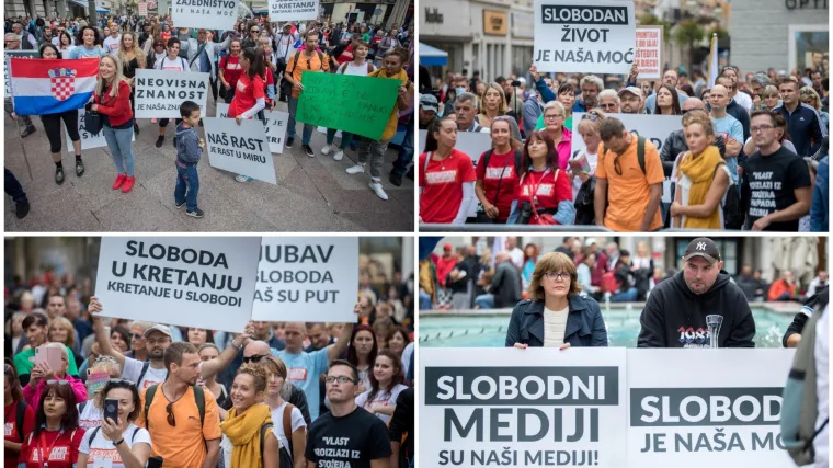 Održan je jo&scaron; jedan 'Festival slobode', ovoga puta u Rijeci: Prosvjednike podržali Pernar i Vitasović
