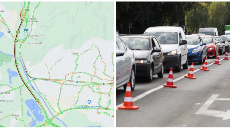 Kaos u prometu na ulasku u Zagreb: Zbog prometne nesreće kolona duga 7 kilometara!