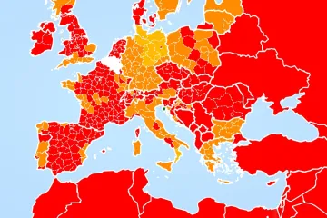 Ovo je belgijska karta zaraze koronavirusom: Jedino hrvatska regija se zeleni!