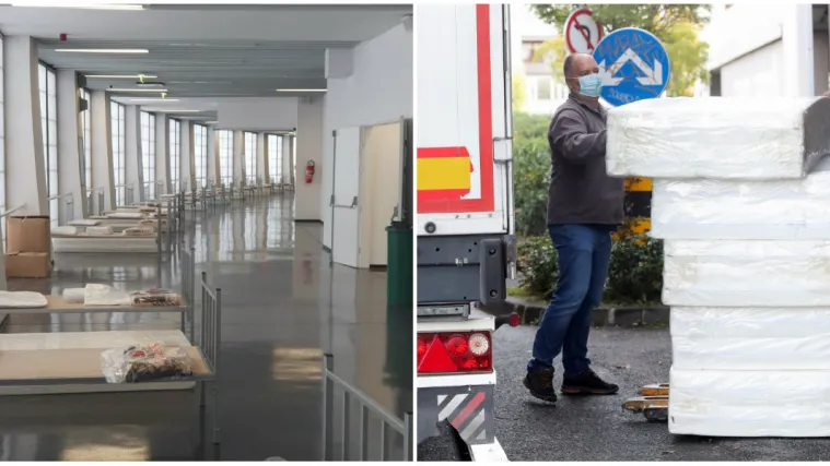 Ovo su slike od kojih se ledi krv u žilama: U Areni slažu krevete za zaražene, može ih stati vi&scaron;e od 1000