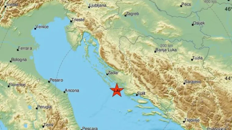 Epicentar 24 kilometra od &Scaron;ibenika