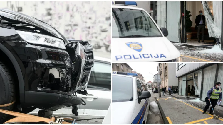 Prometna nesreća u Zagrebu: Auto preko parkirali&scaron;nog mjesta uletio u izlog poliklinike!