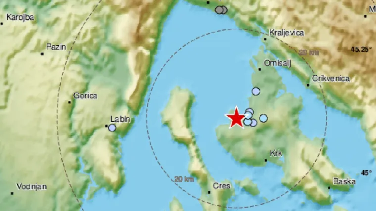 Rijeku i okolicu zatresao potres jačine 2.0 prema Richteru