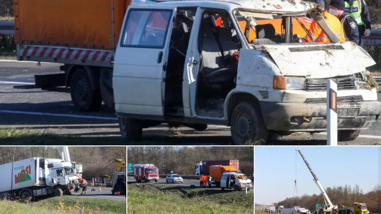 Kamion se zabio u kombi pun radnika; 'Bili su priklije&scaron;teni; Jednu osobu nismo mogli izvući, bila je pod &scaron;leperom...'