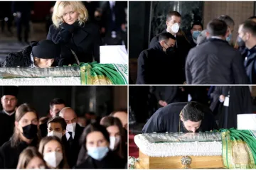 Gomila se okupila na posljednjem ispraćaju patrijarha Irineja, vjernici i danas ljubili staklo na lijesu
