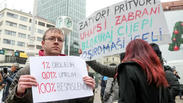 &Scaron;to su poručili prosvjednici u hrvatskim gradovima: 'Virus postoji, ali cijela priča je prenapuhana'